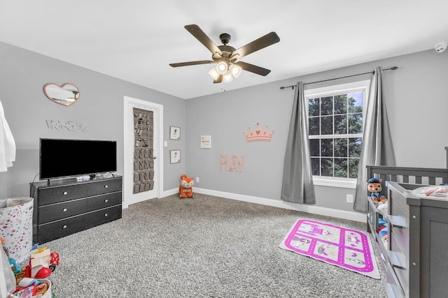 267 Alonzo Pl, Cunningham, TN 37052 - carpeted bedroom featuring baseboards and ceiling fan
