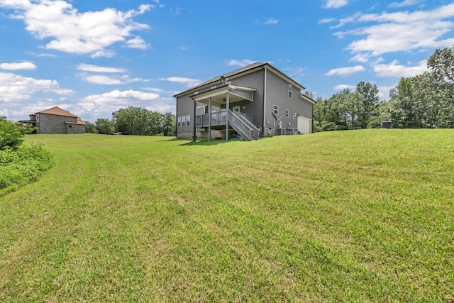 267 Alonzo Pl, Cunningham, TN 37052 - view of green lawn with stairs