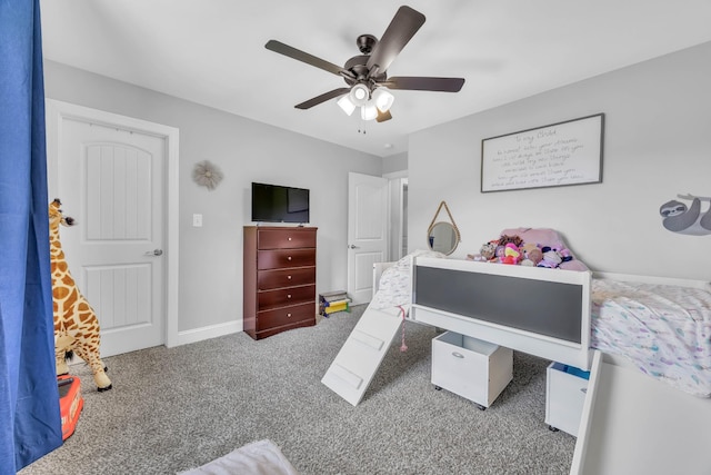 267 Alonzo Pl, Cunningham, TN 37052 - carpeted bedroom with baseboards and ceiling fan