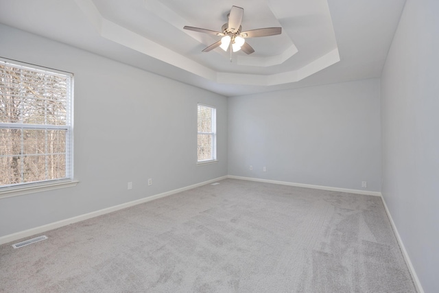 3044 Stone Bridge Rd, Antioch, TN 37013 - unfurnished room with carpet flooring, a raised ceiling, and ceiling fan