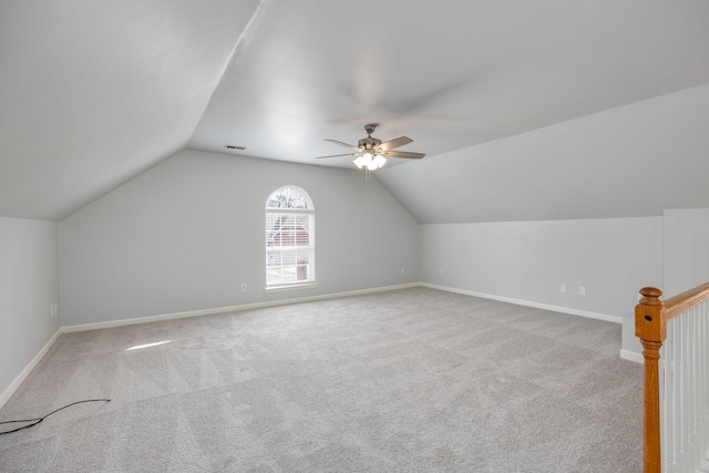 3044 Stone Bridge Rd, Antioch, TN 37013 - additional living space featuring lofted ceiling, carpet flooring, and a ceiling fan