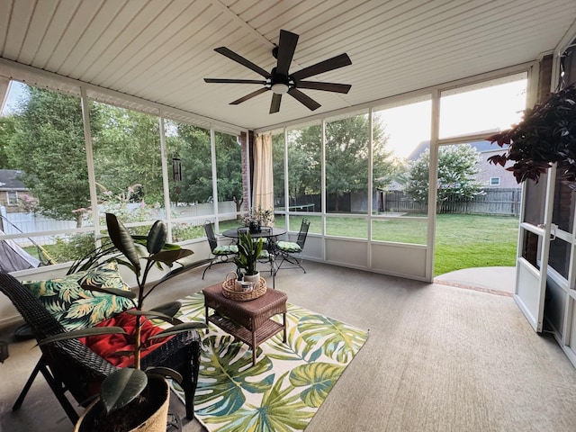 152 Yorkshire Dr, Clarksville, TN 37043 - sunroom / solarium featuring ceiling fan and plenty of natural light