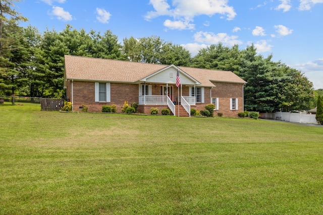 2007 New Castle Rd, Spring Hill, TN 37174 - ranch-style house with covered porch, brick siding, and a shingled roof