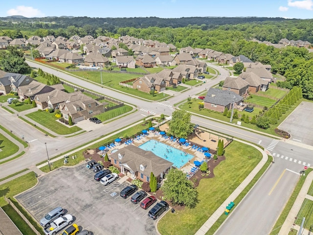 8005 Ragusa Cir, Spring Hill, TN 37174 - aerial perspective of suburban area with a pool area