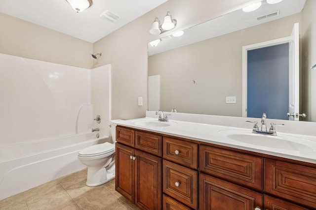 8005 Ragusa Cir, Spring Hill, TN 37174 - full bath featuring double vanity, bathing tub / shower combination, and tile patterned floors