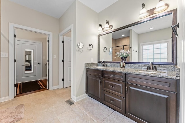 2950 Prince Dr, Clarksville, TN 37043 - bathroom with double vanity and tile patterned flooring