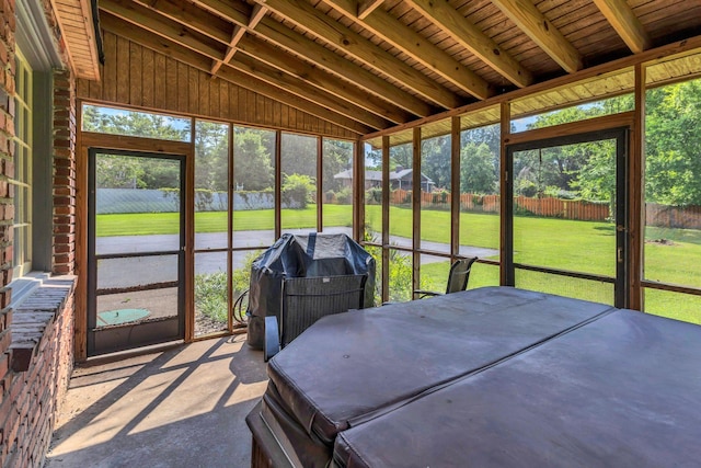 9003 Oden Ct, Brentwood, TN 37027 - sunroom / solarium featuring vaulted ceiling