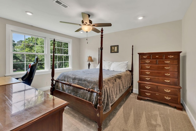 9003 Oden Ct, Brentwood, TN 37027 - bedroom featuring carpet, ceiling fan, and recessed lighting