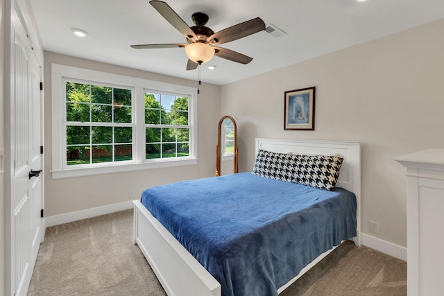 9003 Oden Ct, Brentwood, TN 37027 - bedroom featuring carpet, ceiling fan, and recessed lighting
