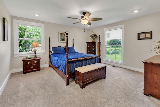 9003 Oden Ct, Brentwood, TN 37027 - carpeted bedroom with a ceiling fan and recessed lighting