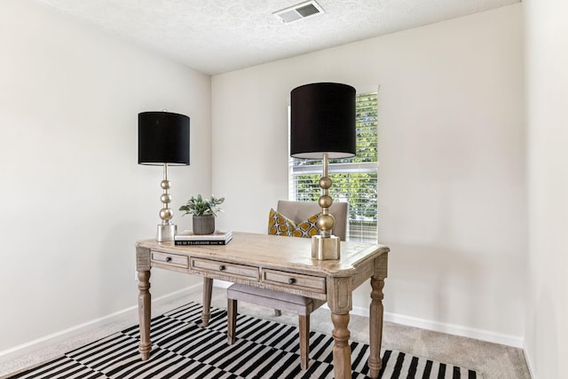 3037 Wilcot Way, Franklin, TN 37069 - carpeted office with baseboards and a textured ceiling