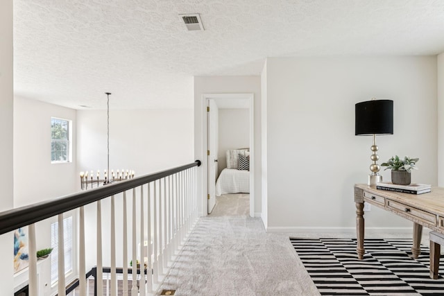 3037 Wilcot Way, Franklin, TN 37069 - hall with carpet floors and a chandelier