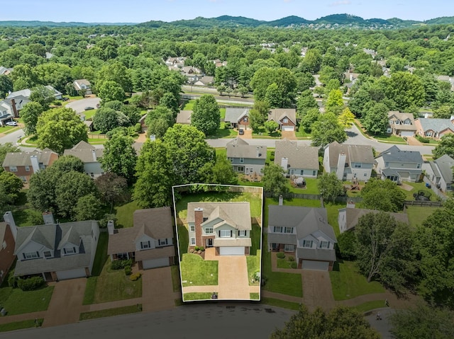 3037 Wilcot Way, Franklin, TN 37069 - aerial view of residential area featuring property parcel outlined