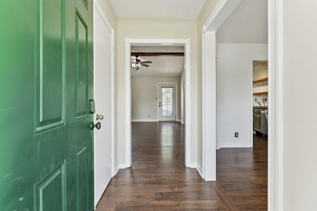 353 Greenleaf Ln, Clarksville, TN 37040 - entrance foyer with dark wood-style flooring and a ceiling fan