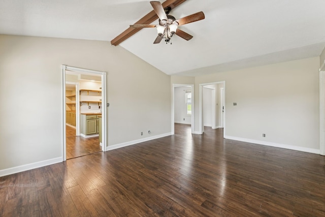 353 Greenleaf Ln, Clarksville, TN 37040 - spare room featuring ceiling fan and dark wood-style flooring