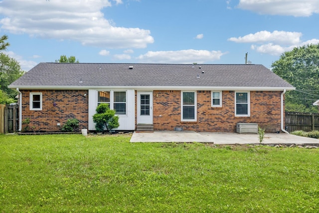 353 Greenleaf Ln, Clarksville, TN 37040 - back of property featuring a patio area, brick siding, and a shingled roof