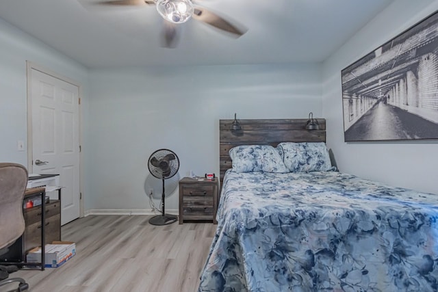 5334 Shelbyville Pike, Christiana, TN 37037 - bedroom with wood finished floors and a ceiling fan