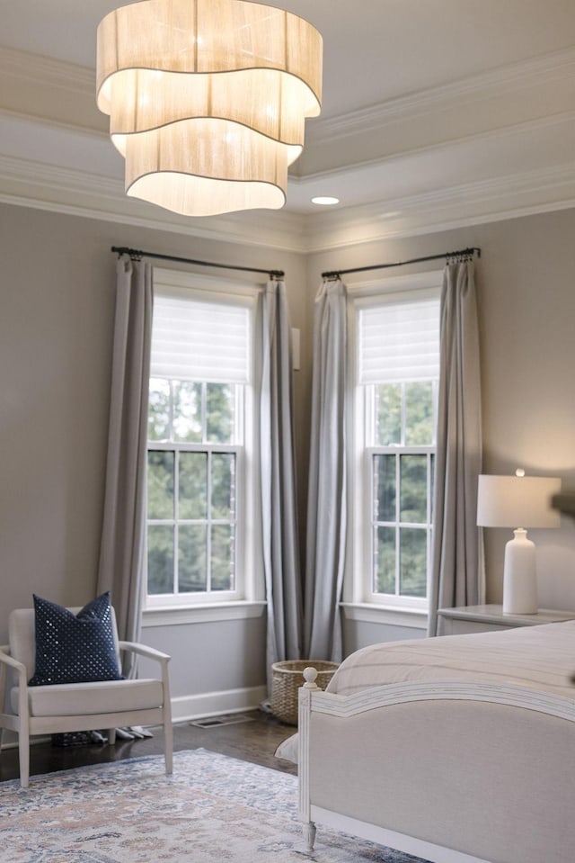 1825 Barnstaple Ln, Brentwood, TN 37027 - bedroom featuring ornamental molding, multiple windows, and wood finished floors