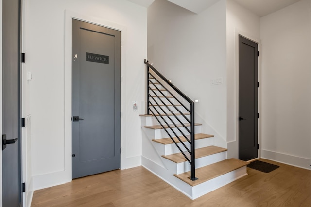 2118 Cliff Dr, Nashville, TN 37218 - stairway featuring wood finished floors