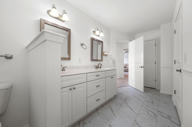 2606 Battleground Dr, Murfreesboro, TN 37129 - full bath with marble look tiles and double vanity