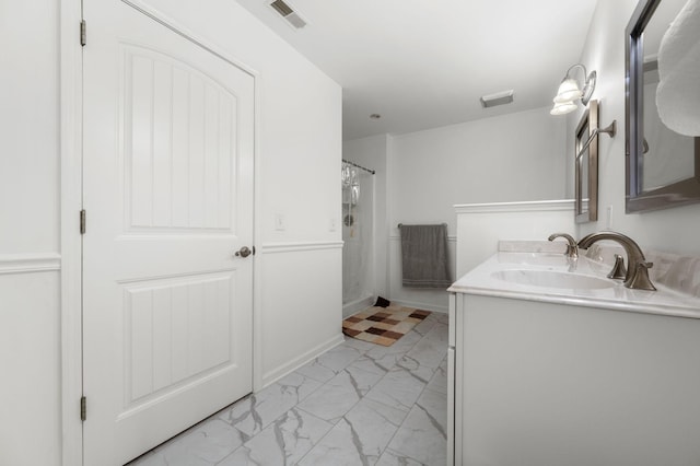 2606 Battleground Dr, Murfreesboro, TN 37129 - bathroom with marble finish flooring and vanity