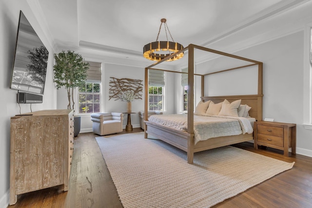 1803 Benziger Ter, Brentwood, TN 37027 - bedroom with wood finished floors, crown molding, a chandelier, and a raised ceiling
