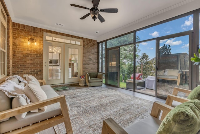 1803 Benziger Ter, Brentwood, TN 37027 - sunroom featuring outdoor lounge area and ceiling fan