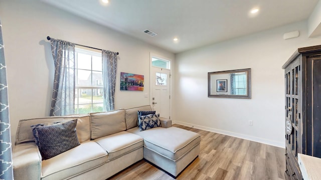 3428 Pepper Glendale Dr, Murfreesboro, TN 37128 - living room with plenty of natural light, light wood-style flooring, and recessed lighting