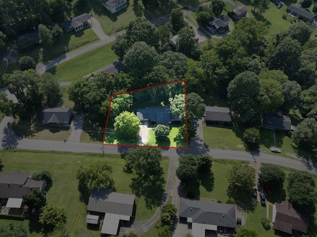 144 Waggoner St, Carthage, TN 37030 - aerial perspective of suburban area featuring property boundaries highlighted