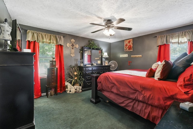 144 Waggoner St, Carthage, TN 37030 - carpeted bedroom with a textured ceiling and ceiling fan
