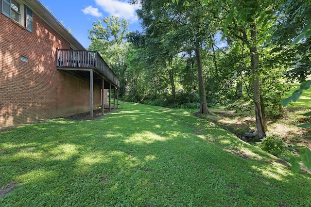 144 Waggoner St, Carthage, TN 37030 - view of grassy yard with a deck