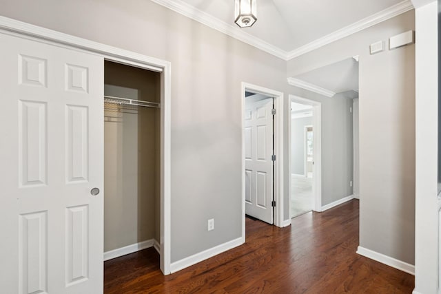6014 Thrush Ct, Spring Hill, TN 37174 - unfurnished bedroom with ornamental molding, wood finished floors, and a closet