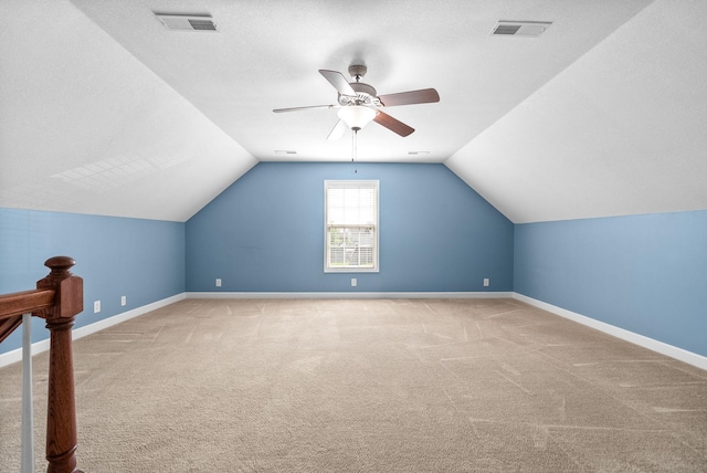 3162 Cross Ridge Dr, Clarksville, TN 37040 - bonus room featuring carpet flooring, a ceiling fan, and vaulted ceiling