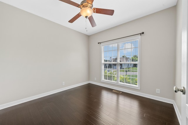 3162 Cross Ridge Dr, Clarksville, TN 37040 - empty room featuring dark wood-style flooring and a ceiling fan