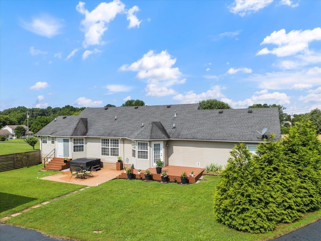 305 Davis Green Ln, Spring Hill, TN 37174 - back of house with entry steps, a patio area, and a shingled roof