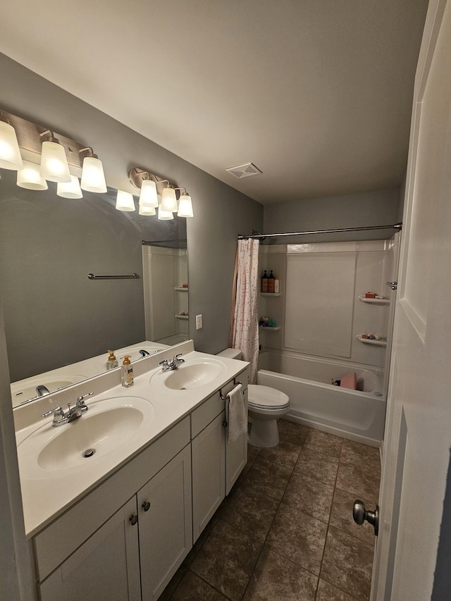 6005 Sentinel Dr, Spring Hill, TN 37174 - full bath featuring double vanity and shower / bathtub combination with curtain