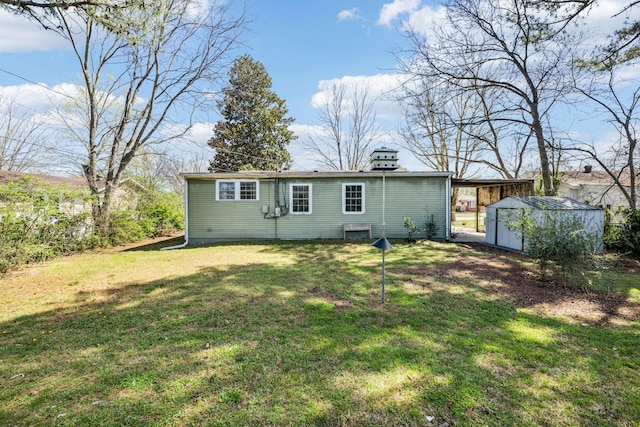 810 Country Club Dr, Clarksville, TN 37043 - rear view of house with a shed and a yard