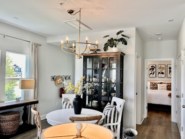 1000 June Wilde Rdg, Spring Hill, TN 37174 - dining room with a chandelier and wood finished floors
