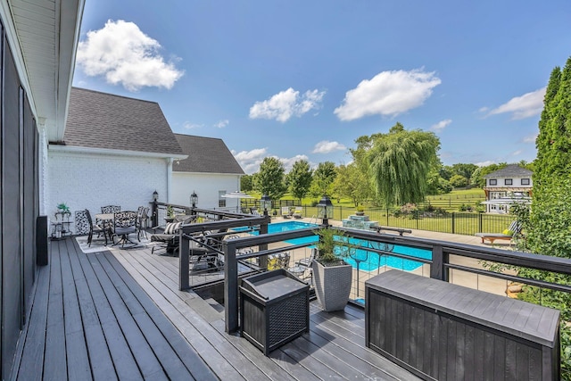2005 Windsong Dr, Spring Hill, TN 37174 - wooden terrace with outdoor dining area