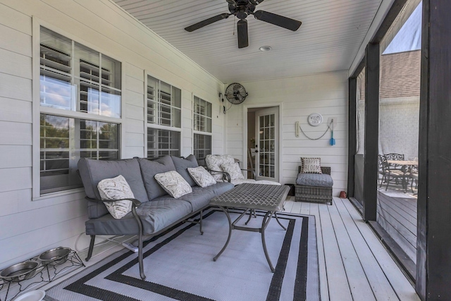 2005 Windsong Dr, Spring Hill, TN 37174 - sunroom with ceiling fan and healthy amount of natural light