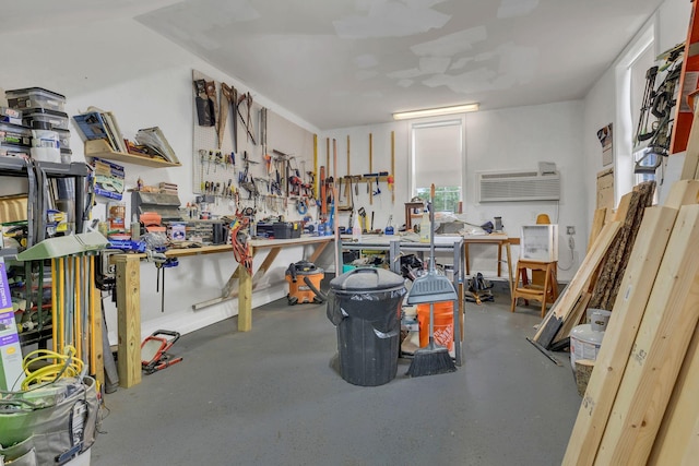 2005 Windsong Dr, Spring Hill, TN 37174 - misc room with a workshop area and a wall mounted AC