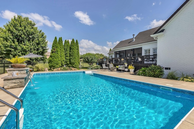 2005 Windsong Dr, Spring Hill, TN 37174 - view of swimming pool featuring a fenced backyard and a patio area