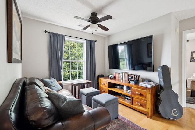 3232 Dark Woods Dr, Franklin, TN 37064 - living area featuring light wood finished floors and a ceiling fan