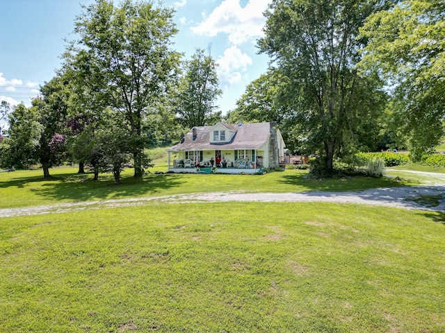 1843 Clara Mathis Rd, Spring Hill, TN 37174 - new england style home featuring covered porch and a front lawn