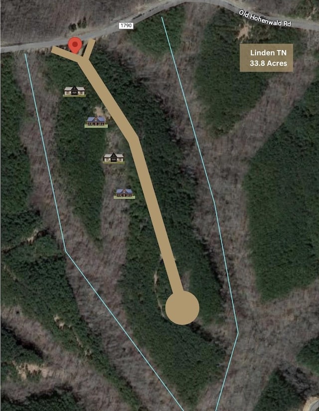 4422 Old Hohenwald Rd, Linden, TN 37096 - map / location with property boundaries highlighted