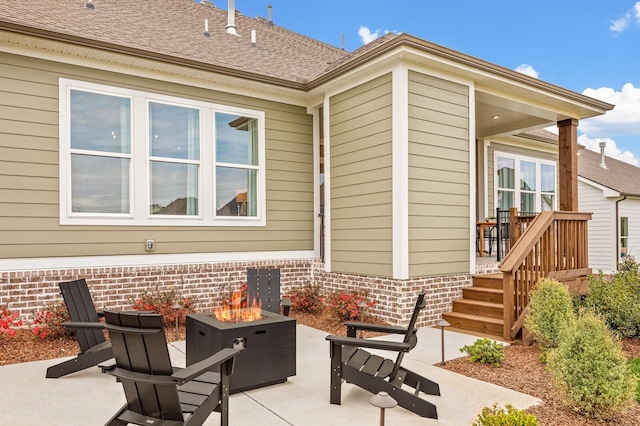 7405 Leelee Dr, Franklin, TN 37064 - view of patio / terrace with a fire pit