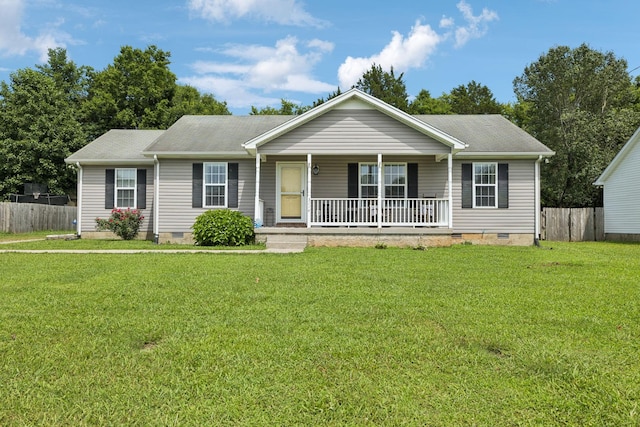 3114 Penny Ln, Murfreesboro, TN 37130 - ranch-style home featuring crawl space, covered porch, and roof with shingles