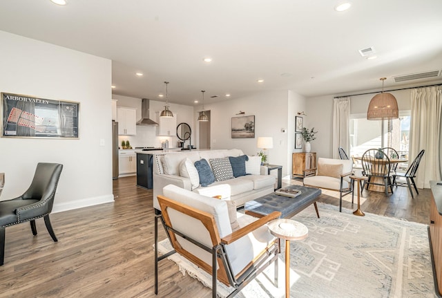 1234 Wrights Mill Rd, Spring Hill, TN 37174 - living area with light wood finished floors and recessed lighting