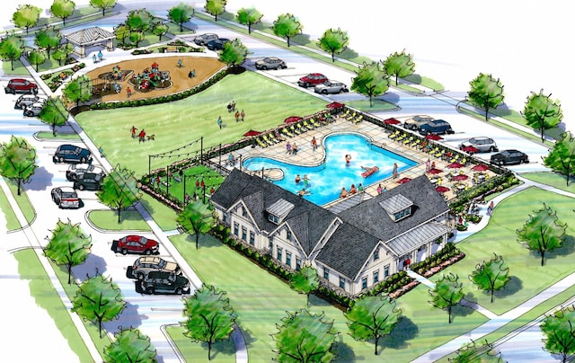 1234 Wrights Mill Rd, Spring Hill, TN 37174 - bird's eye view of a pool