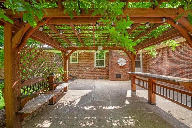 116 Skyview Dr, Columbia, TN 38401 - view of patio featuring a pergola